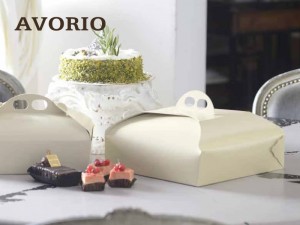 SCATOLE PORTA TORTE AVORIO